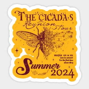 The Cicadas Reunion Tour Summer 2024 Sticker